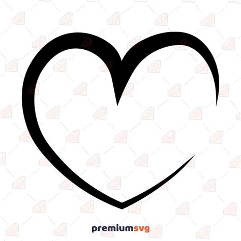 heart monogram frame svg vector files premiumsvg