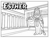 Esther Christianity Reina Getcolorings Vbs sketch template