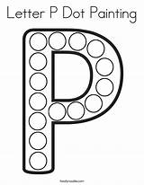 Letter Dot Coloring Painting Worksheet Letters Worksheets Do Pages Activities Twistynoodle Twisty Noodle Outline Built California Usa Crafts Kindergarten Print sketch template