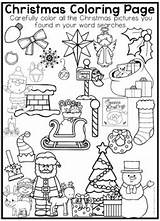 Christmas Coloring Word Searches Subject sketch template