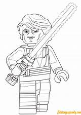 Lego Star Anakin Skywalker Wars Pages Coloring Color Print sketch template