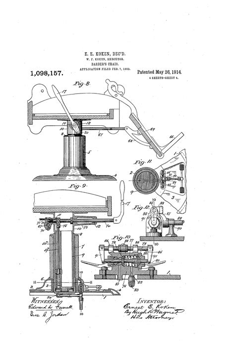 patent  barbers chair google patents