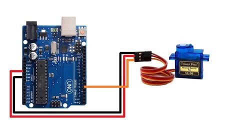 interface sg servo motor  arduino electrovigyan