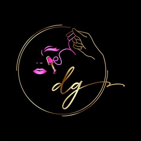 premium vector dg initial logo nails luxury cosmetics spa beauty