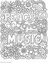 Coloring Music Peace Book Pages Notebook Doodles Jess Adult Volinski Colouring Printable Sheets Choose Board Activity Amazon Doodle sketch template