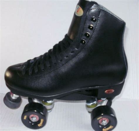 Riedell Women S Black Leather Roller Skates Size 6 D Model 120 D