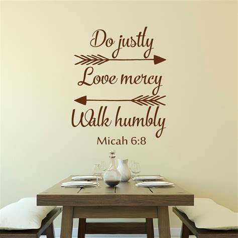 Bible Verse Decal Do Justly Love Mercy And Walk Humbly Micah Etsy