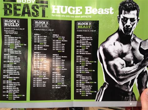 body beast workout program    feint hearted fitness