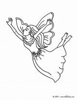 Fairy Flying Coloring Pages Fee Color Print Drawings 470px 03kb sketch template