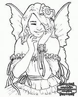 Coloring Pages Fantasy Fairy Digital Printable Color Mermaid Barber Designs Adults Fairies Print Kids Dragon Enchanted Colouring Katherine Adult Mythical sketch template