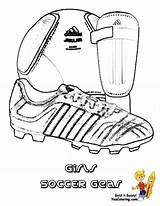 Soccer Coloring Pages Football Gear Ball Shin Fifa Print Cleat Colouring Drawing Shoes Teams Sheets Shoe Guard Kids Cleats Yescoloring sketch template