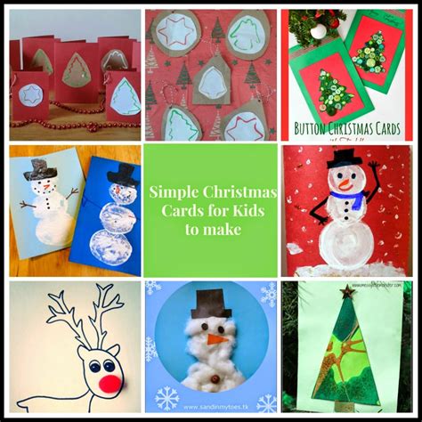 simple christmas cards  kids   crafty kids  home
