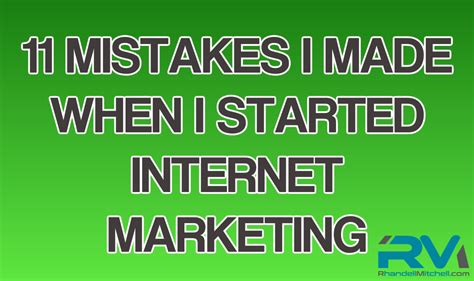 mistakes ive    started  marketing