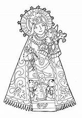 Virgen Colorear Candelaria Fallas Señora Desamparados Catequesis Manualidades Guadalupe sketch template