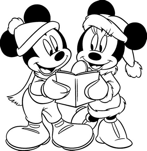 christmas disney coloring pages  mickey  mini mouse disney