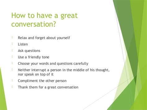 Conversation Tips