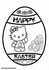 Easter Coloring Kitty Hello Pages Happy Print Religious Kids Sheets Color Printable Egg Printables Church Eater Cards Bright Idea Year sketch template