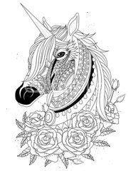 pin  barbara  coloring horse zebra unicorn coloring pages horse