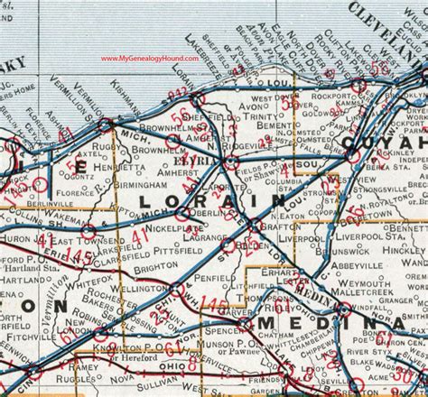 lorain county ohio  map elyria