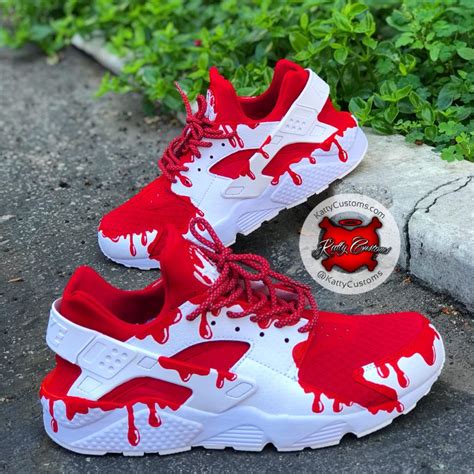 Custom Red Gushers Nike Huarache Shoes Sneakers Nike