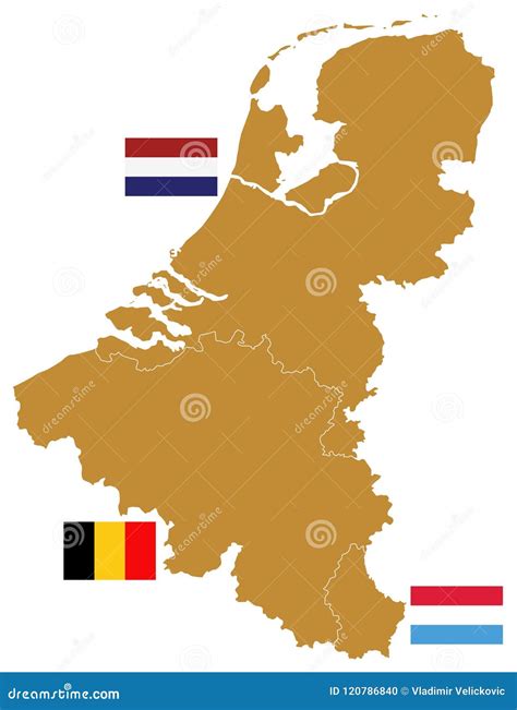 benelux map  flags  states  western europe belgium  netherlands  luxembourg