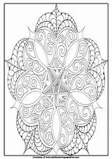 Coloring Mandala Pages Advanced Level Printable Adults Getcolorings Pag Getdrawings sketch template