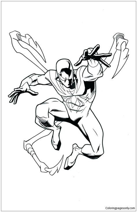iron spiderman coloring page  printable coloring pages