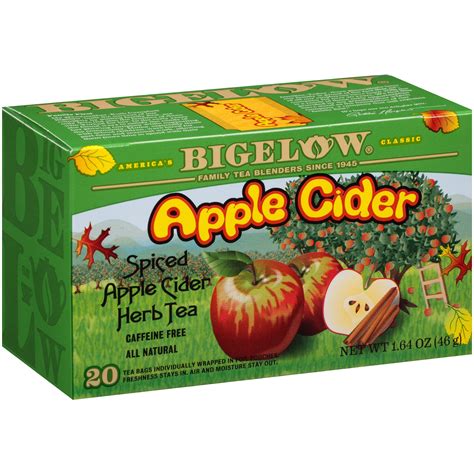 bigelow spiced apple cider herb tea bags  ct box walmartcom