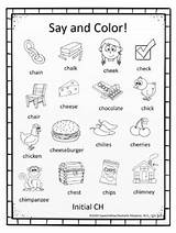 Ch Coloring Sounds Medial Speech Articulation Sh Initial Sheets Final Preview sketch template