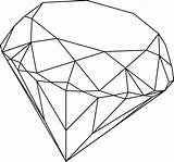 Diamond Drawing Line Outline Clipart Gem Illustration Sketch Gemstone Diamant Drawings Drawn Simple Transparent Cliparts Diamonds Clip Gems Printable Tattoo sketch template