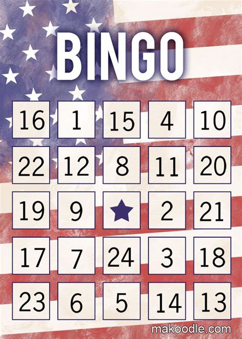 pin  camille whicker  independence day party bingo cards