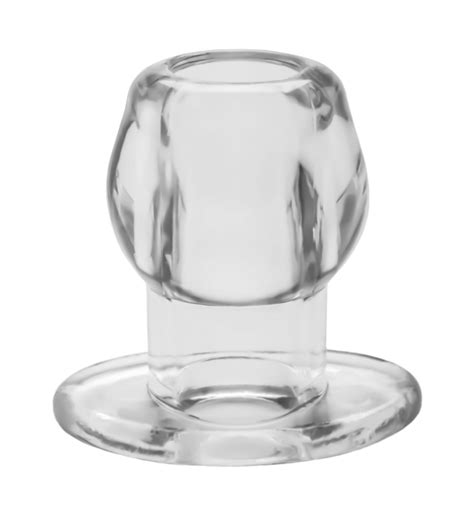 perfect fit clear tunnel butt plug hollow gape anal enema play sex toy