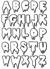 Graffiti Alphabet Letters Letras Horror Lettering Bubble Font Style sketch template
