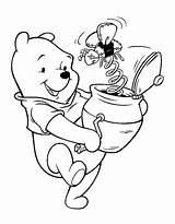 Pooh Bear Coloring Pages Print Kids Color sketch template