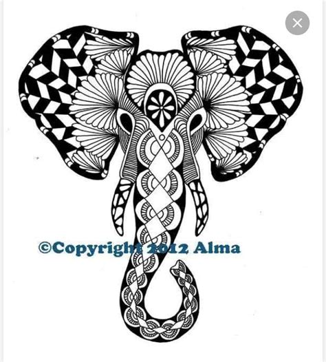 awesome zentangle elephant elephant art zentangle