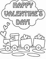 Valentine Train Getcolorings Choco Hearts sketch template