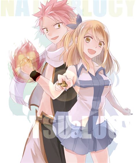 Lucy Heartfilia And Natsu Dragneel Fairy Tail Drawn By