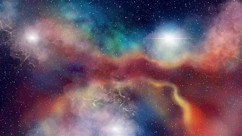 wallpaper  galaxy stars clouds space colorful