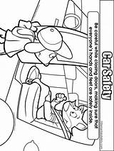 Coloring Safety Pages Car Printable Educational Recommended Color sketch template