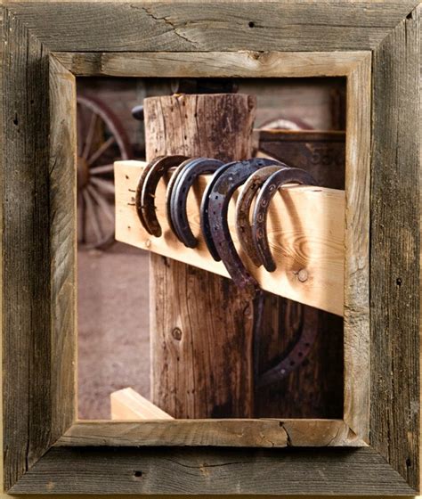 western rustic picture frame  reclaimed barnwood frame