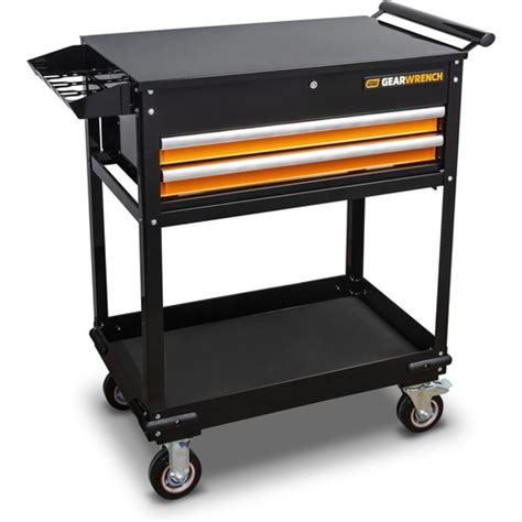 gearwrench  kdt   drawer black orange utility cart