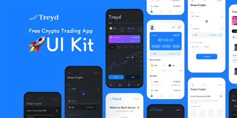 treyd crypto trading app ui kit figma