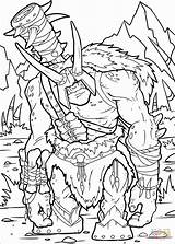 Orc Warcraft Colorare Orco Lord Rings Warrior Disegni Troll sketch template