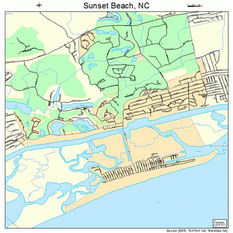 sunset beach north carolina street map