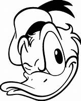 Coloring Duck Donald Pages Face Popular sketch template