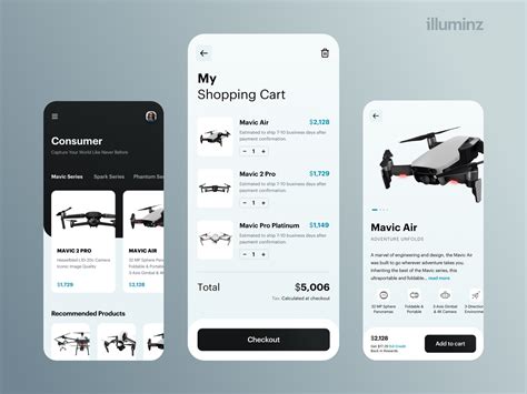 drone store app concept  arjun singh  illuminz  dribbble