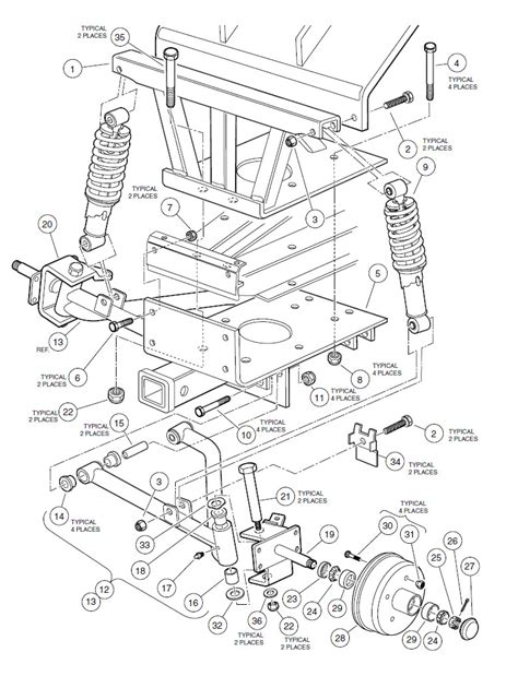 club car precedent front  parts diagram