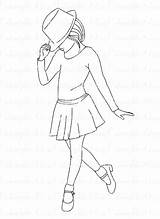 Tap Dance Coloring Pages Dancer Dancing Girl Digital Drawings Stamps Getcolorings Printable sketch template