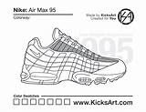 Nike Kicksart Sneaker sketch template