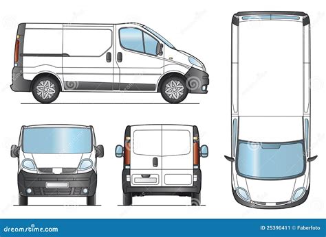 delivery van template stock illustrations  delivery van template stock illustrations